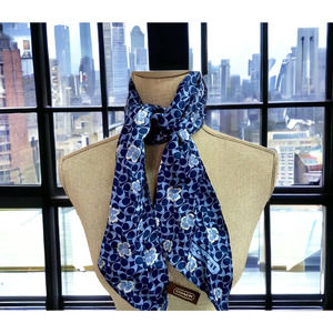 Coach Blue Floral Scarf